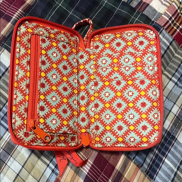 Vera Bradley Red and Orange Wristlet Wallet - Picture 3 of 3